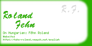 roland fehn business card